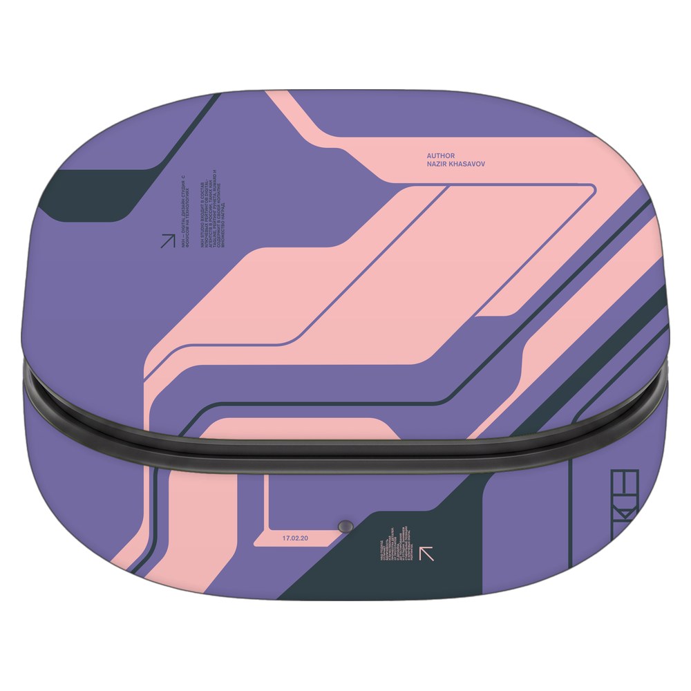 Samsung Galaxy Buds 2 skin - Purple Cyberpunk