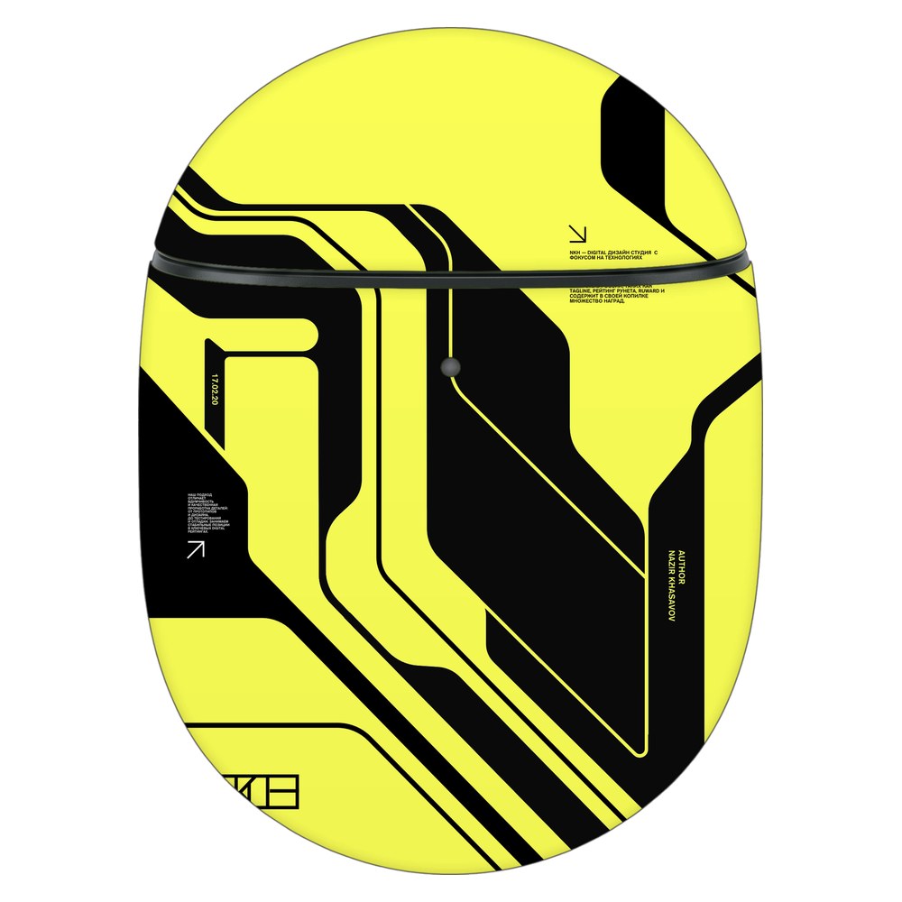 Google Pixel Buds Pro 2 skin - Cyber Yellow & Black