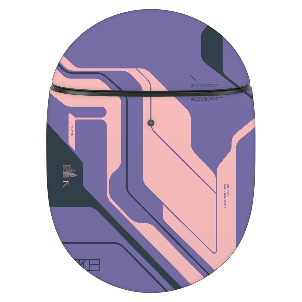 Google Pixel Buds Pro 2 skin - Purple Cyberpunk