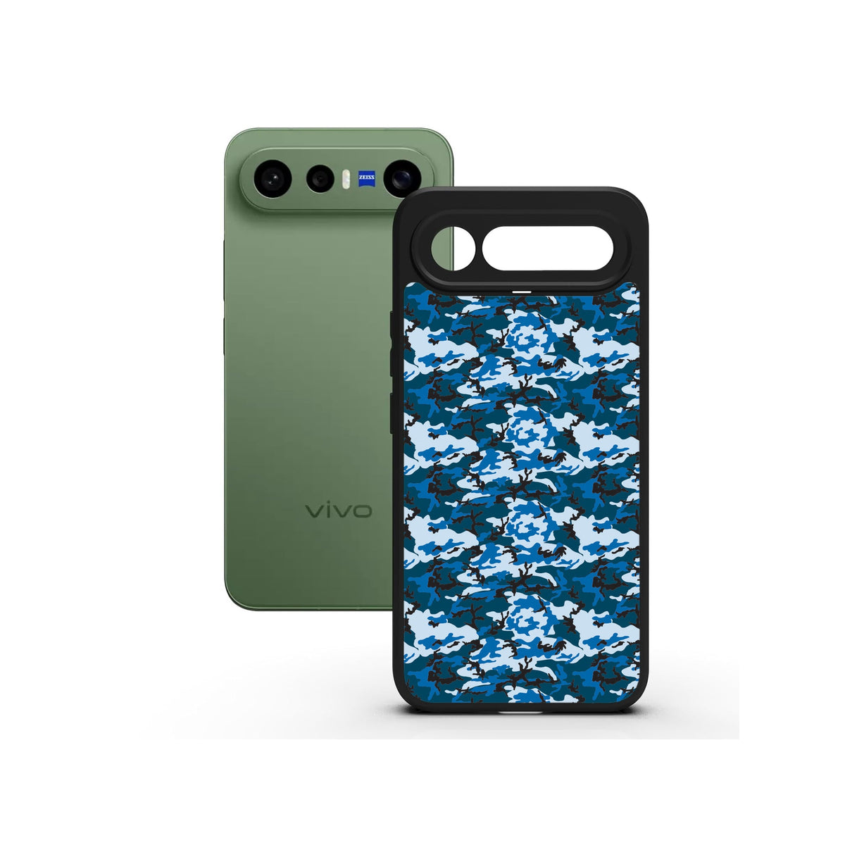 Digi Blue Camo printed Doyers case, alternate view