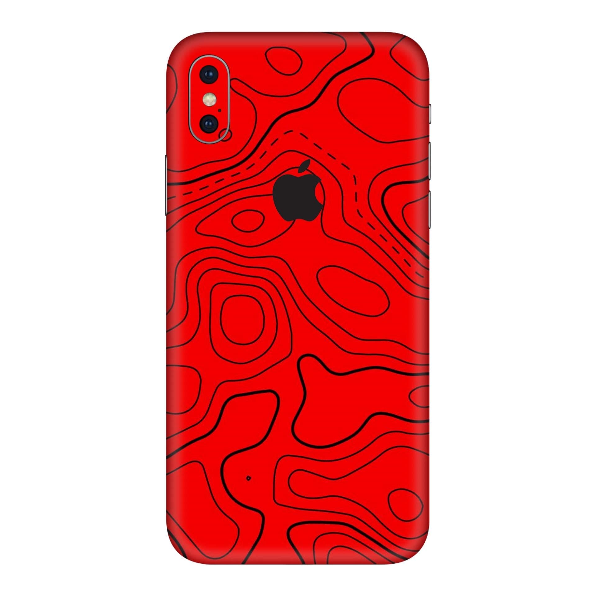 iphone XS Damascus Red skins