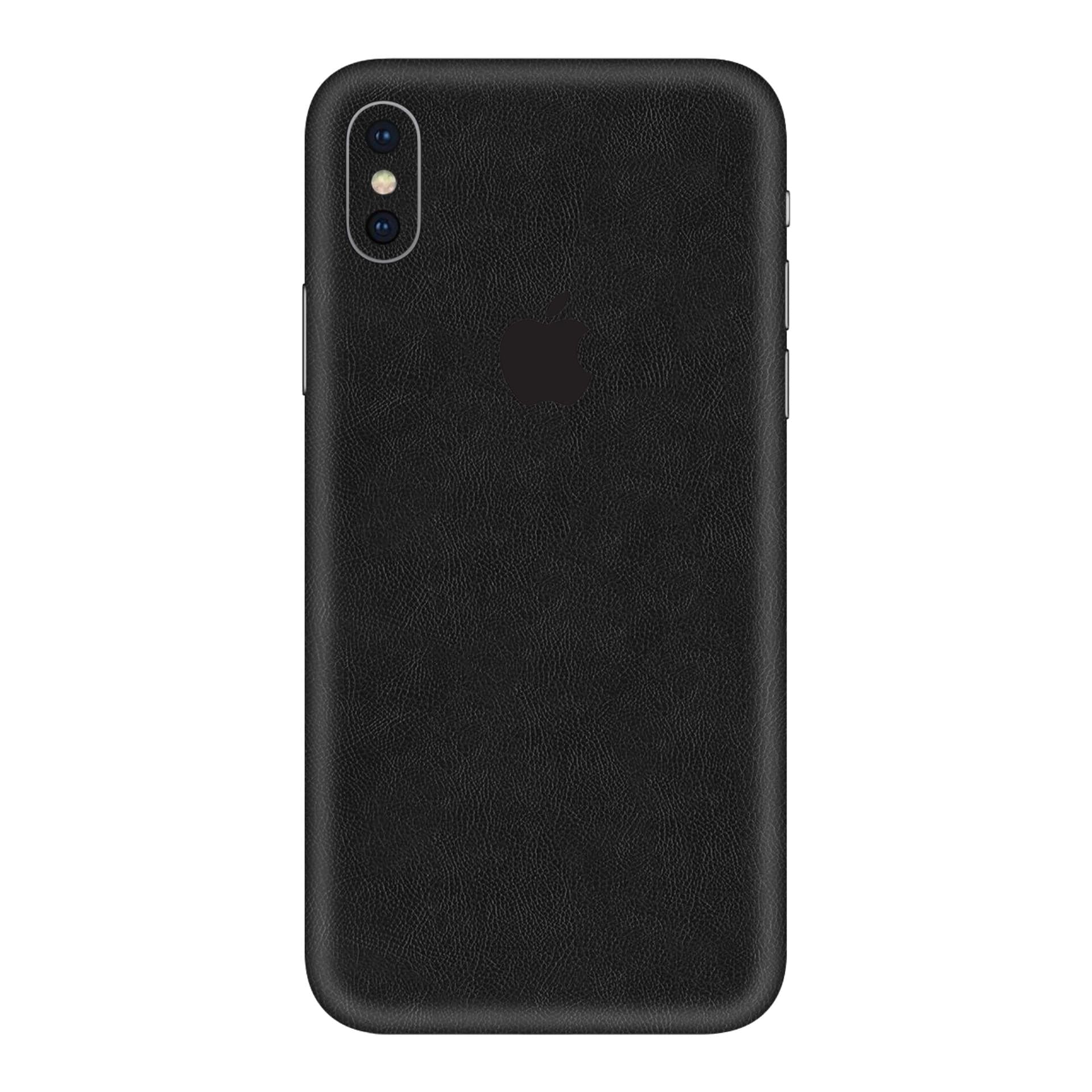 iphone XS Black Leather skins