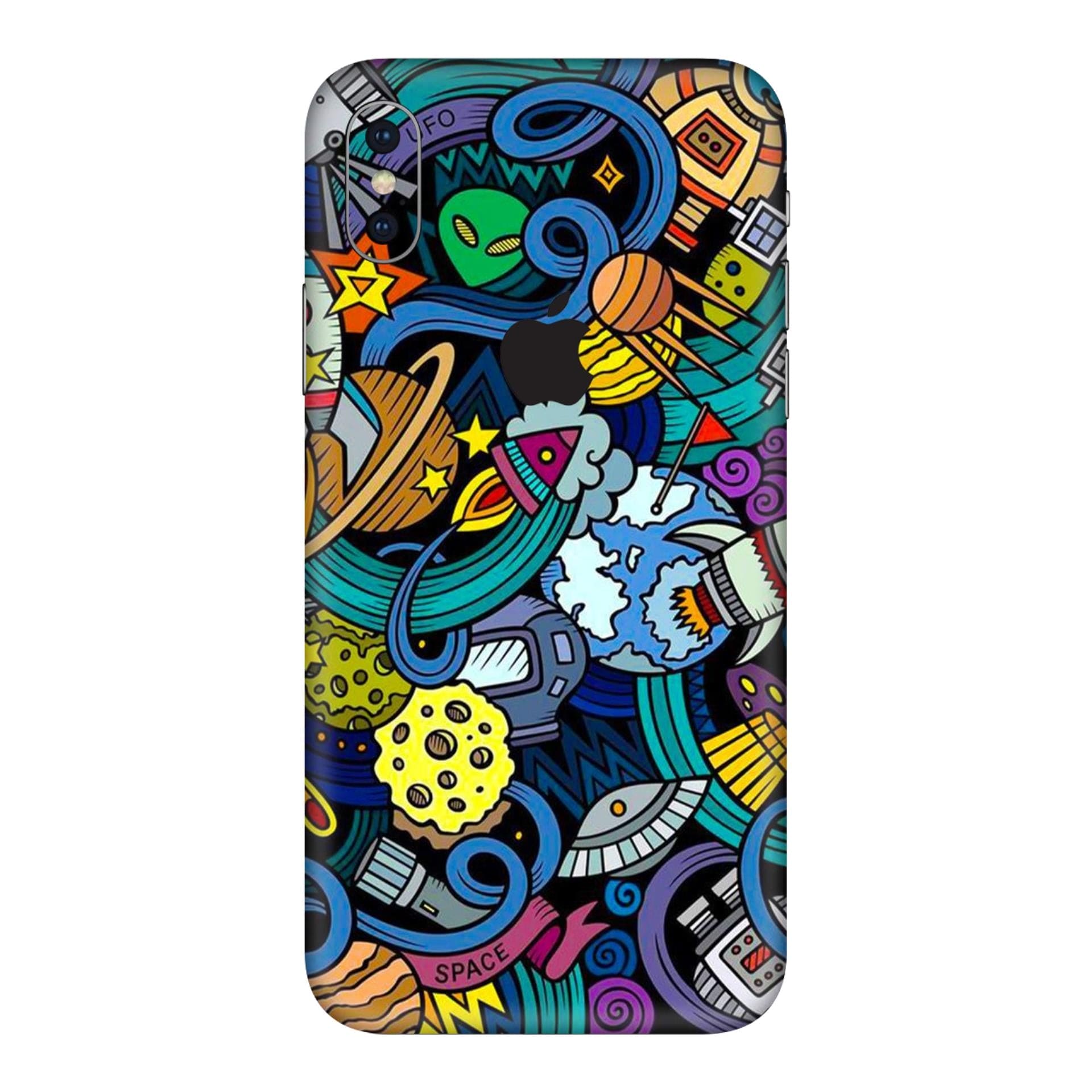 iphone X Space Doodle skins