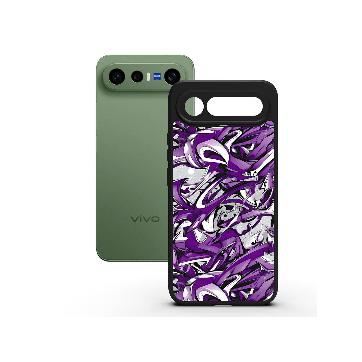 Kinetic Purple printed Doyers case, alternate view