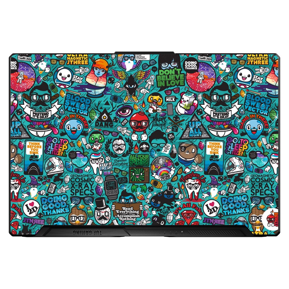 ASUS TUF Dash F15 Gaming, FX516P laptop skin - Blue Sketch