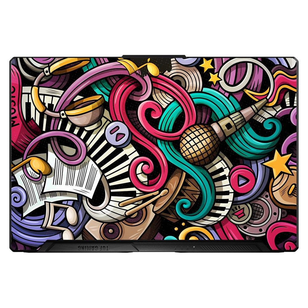 ASUS TUF Dash F15 Gaming, FX516P laptop skin - Music Doodle