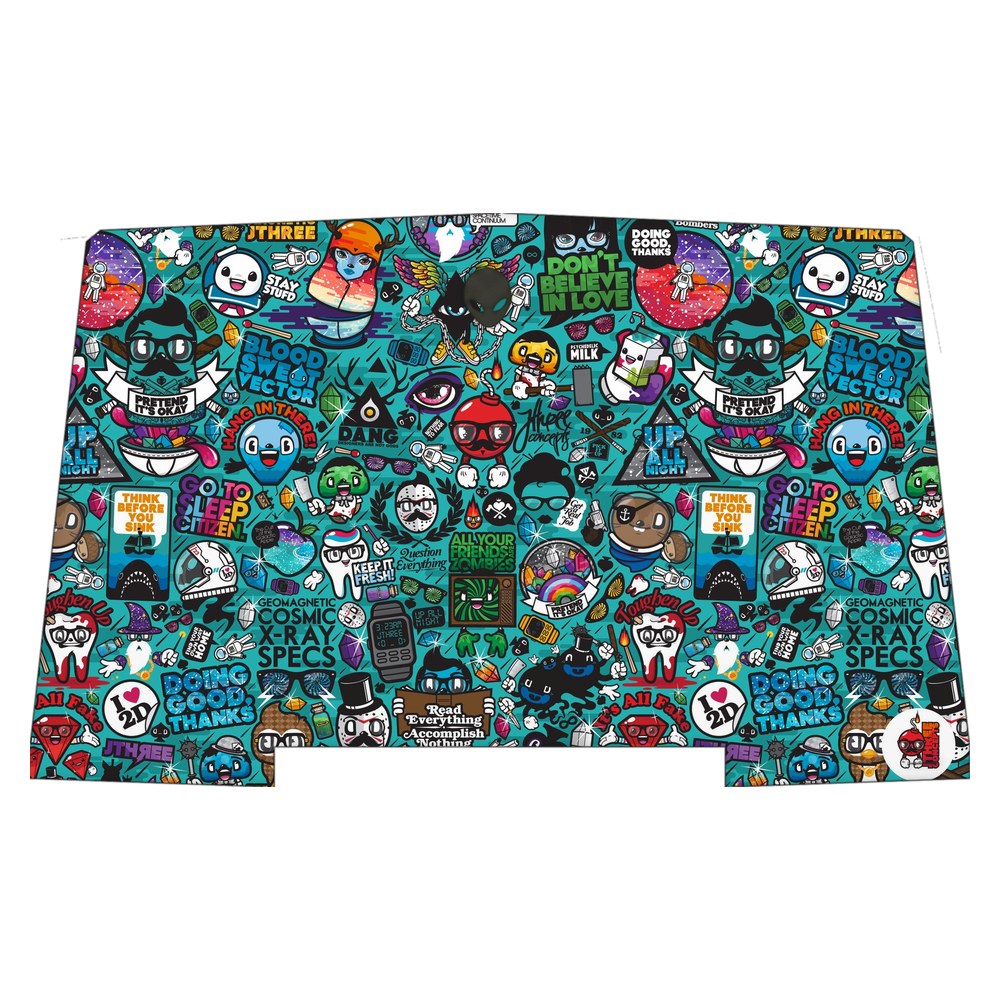 Alienware R3 P69F laptop skin - Blue Sketch