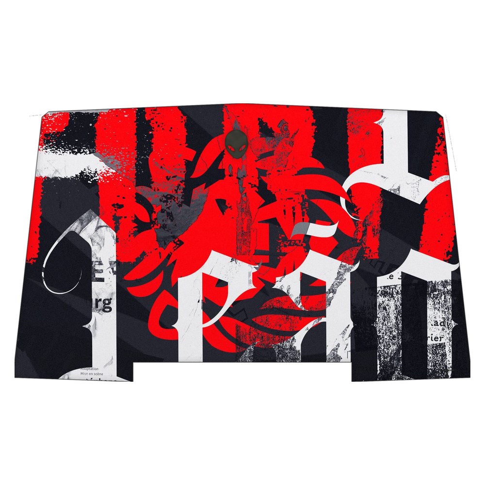 Alienware R3 P69F laptop skin - Distressed Red Art