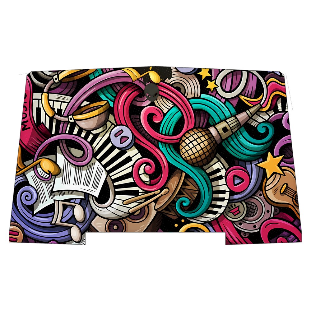 Alienware R3 P69F laptop skin - Music Doodle