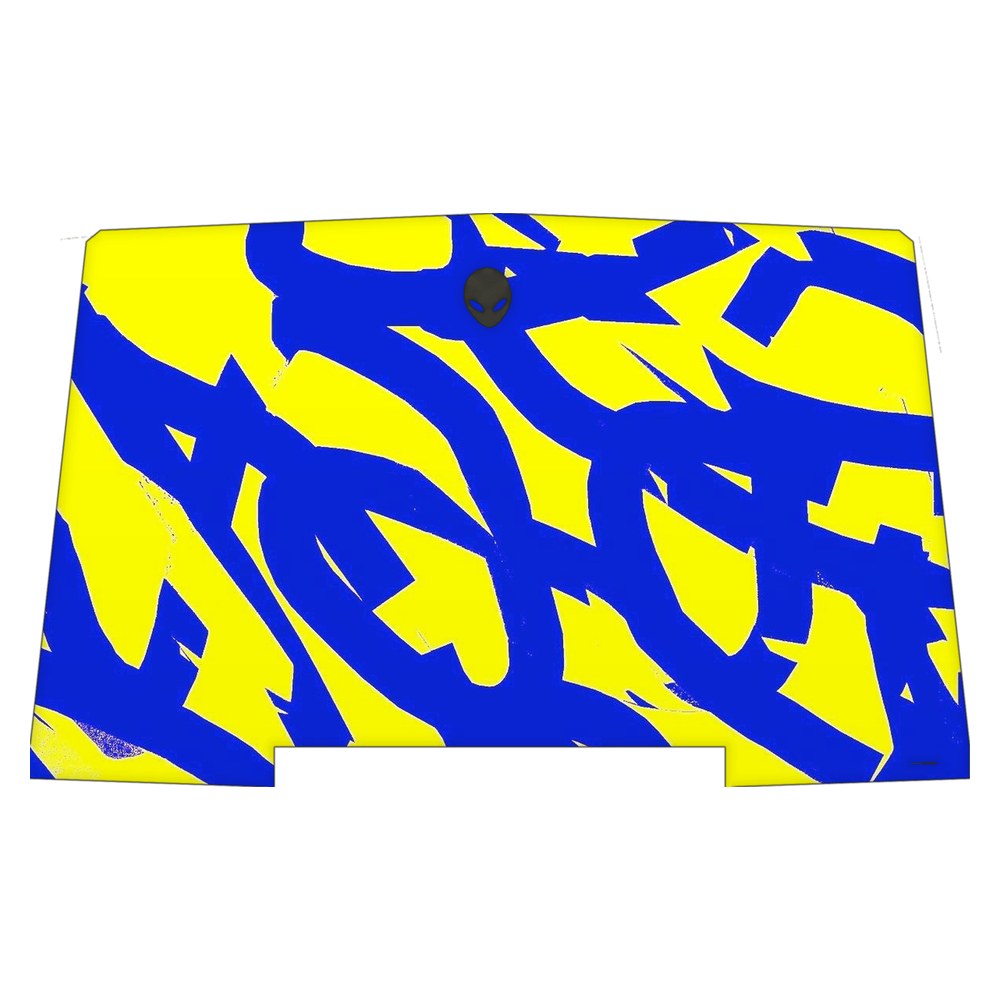 Alienware R3 P69F laptop skin - Yellow Abstract Flow