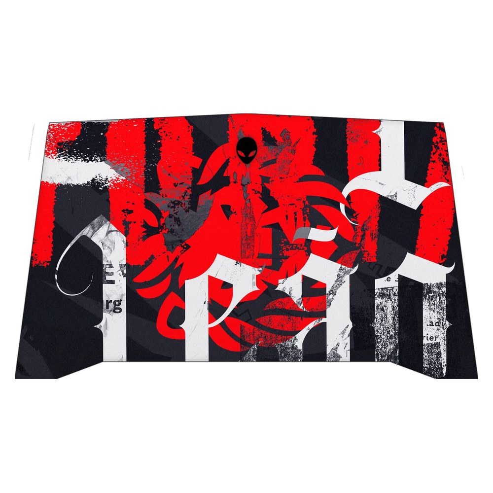 Alienware R4 P31E laptop skin - Distressed Red Art