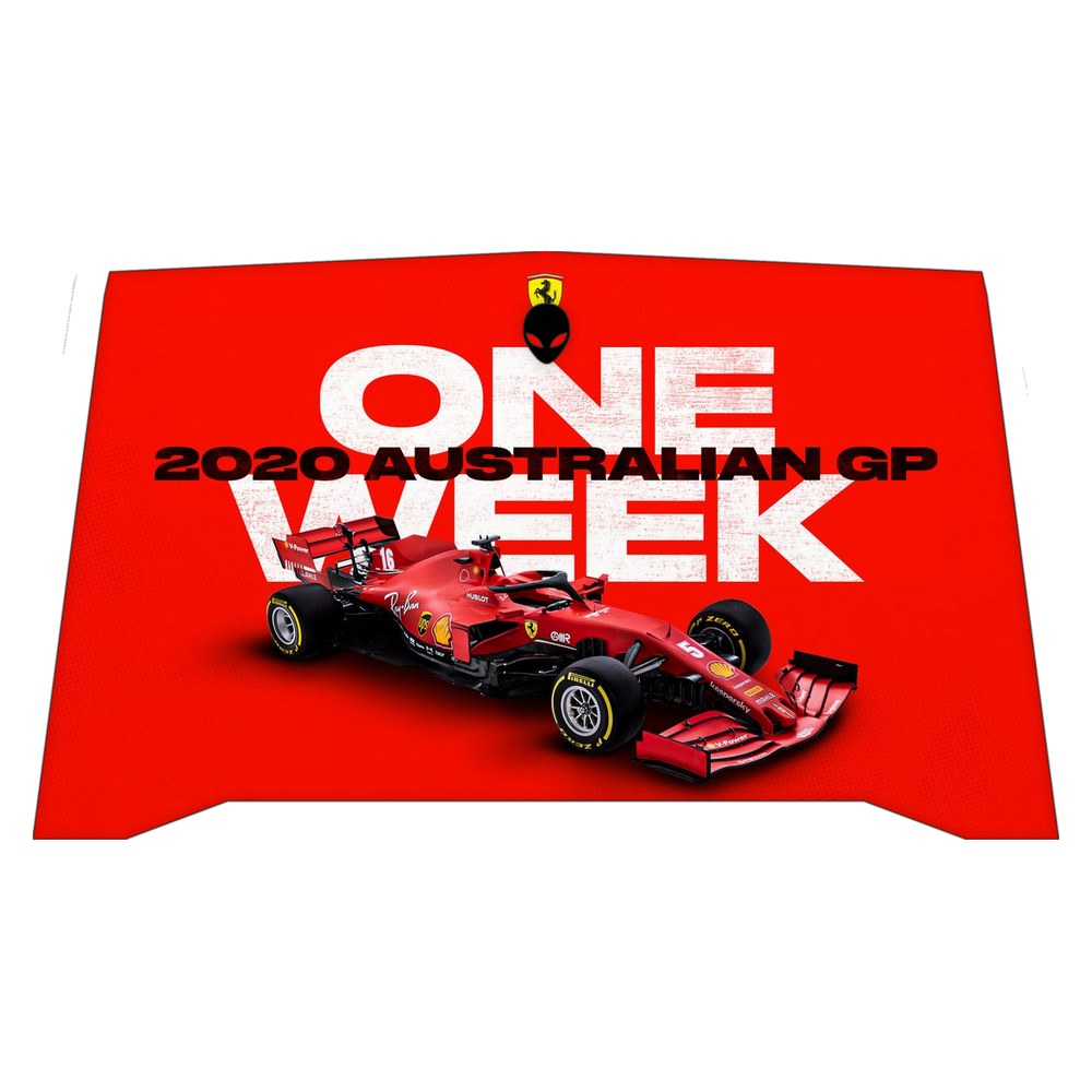Alienware R4 P31E laptop skin - Melbourne GP Ferrari Countdown