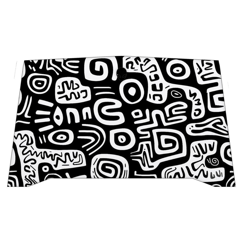 Alienware R4 P31E laptop skin - Monochrome Primitive Art