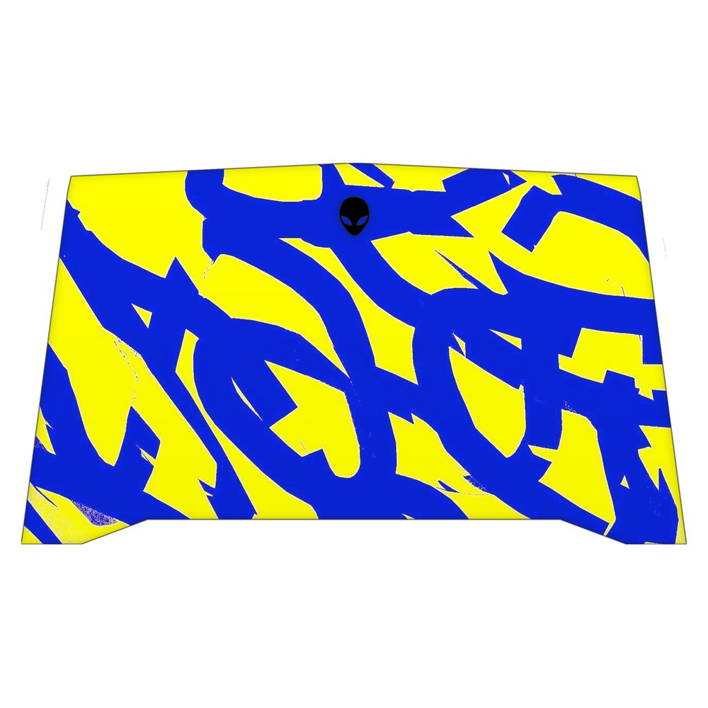 Alienware R4 P31E laptop skin - Yellow Abstract Flow