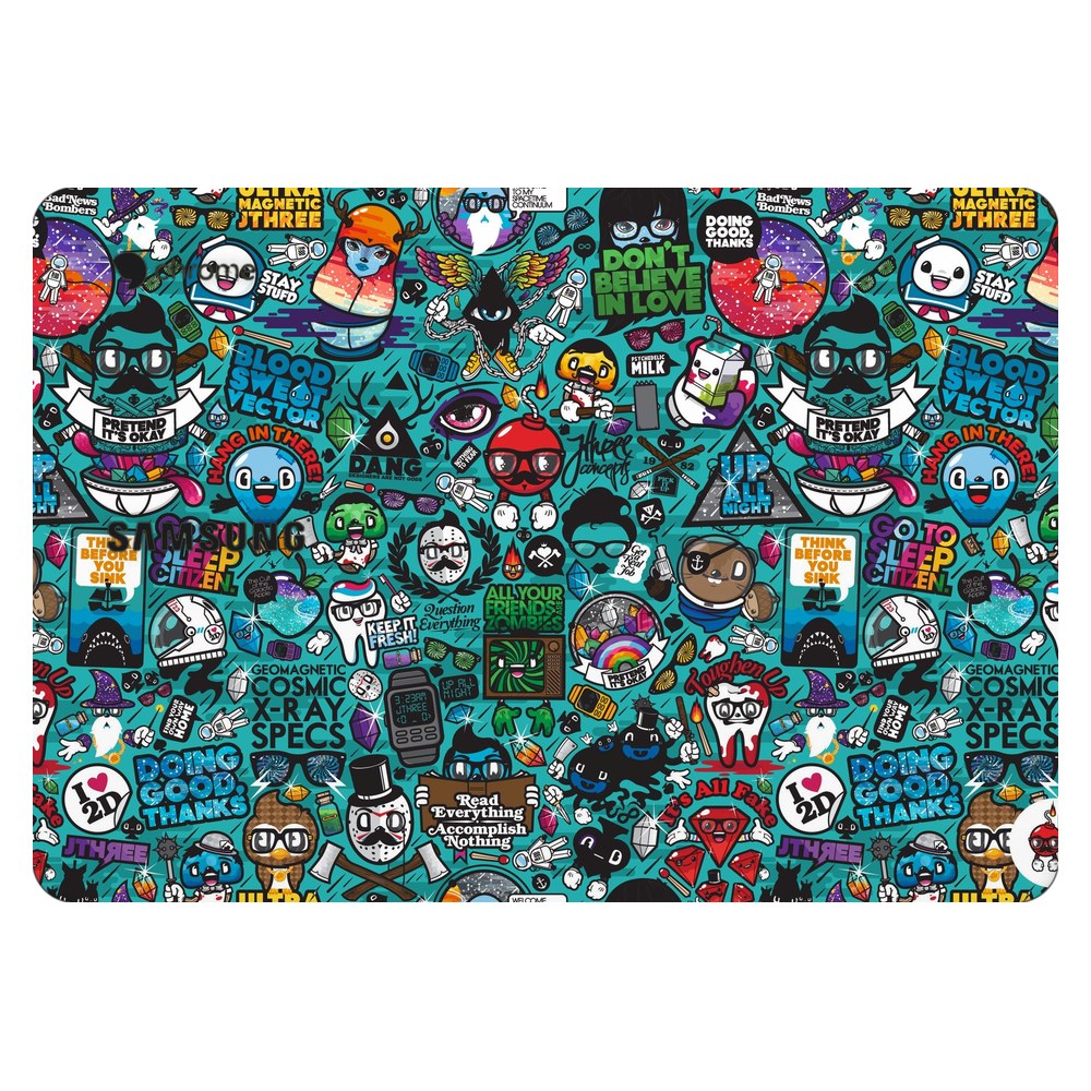 Samsung Chromebook 3 laptop skin - Blue Sketch
