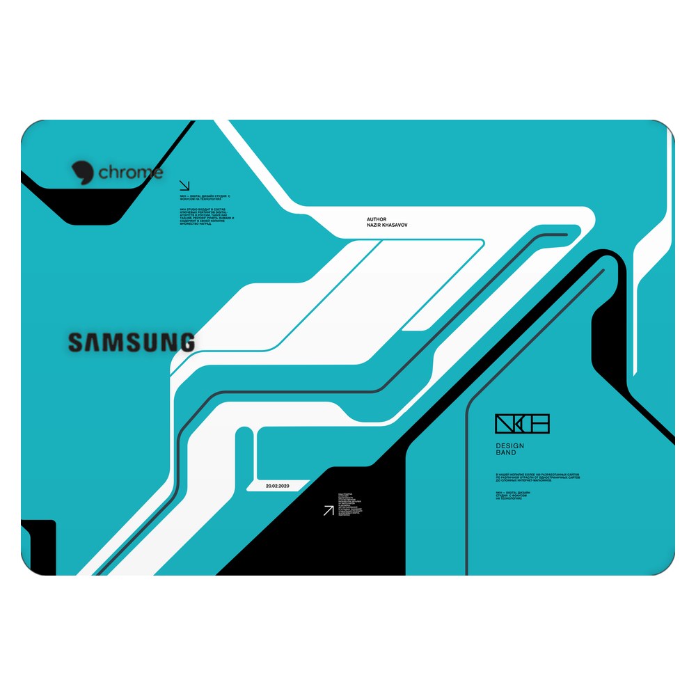 Samsung Chromebook 3 laptop skin - Cyber Blue