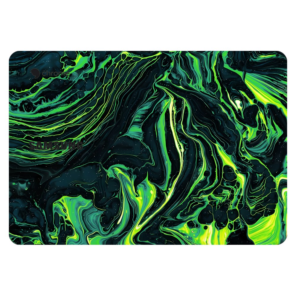 Samsung Chromebook 3 laptop skin - Green Blaze