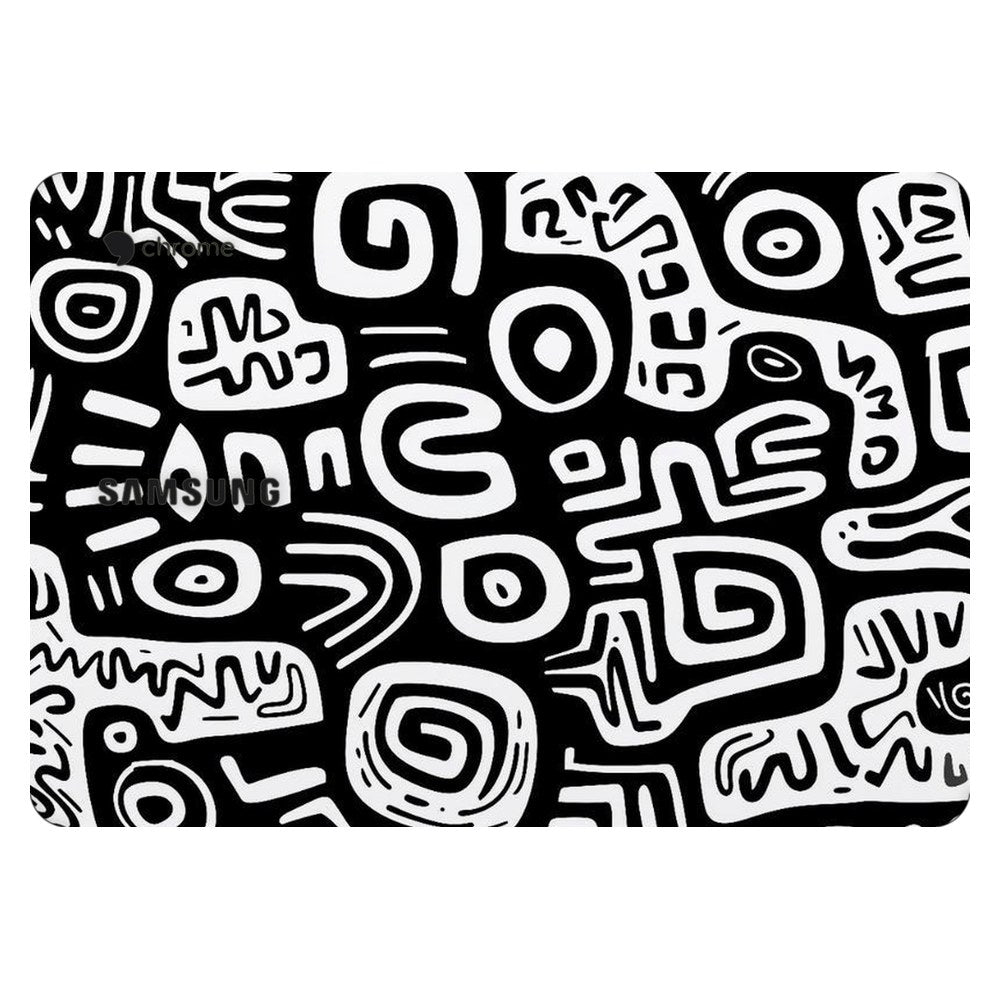 Samsung Chromebook 3 laptop skin - Monochrome Primitive Art