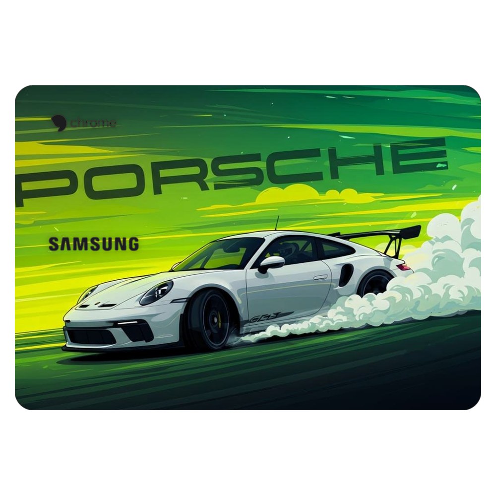 Samsung Chromebook 3 laptop skin - Porsche Green Drift