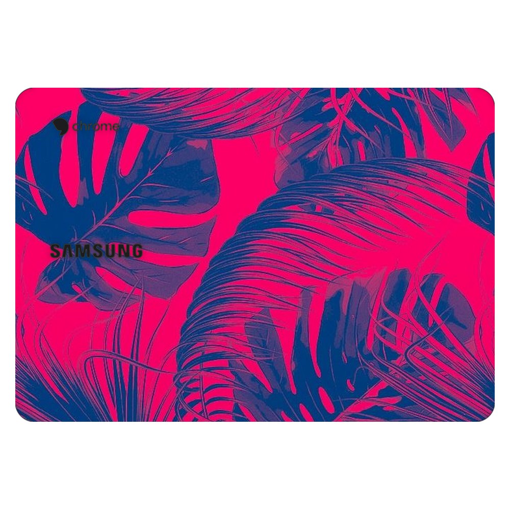 Samsung Chromebook 3 laptop skin - Vibrant Neon Pink Foliage