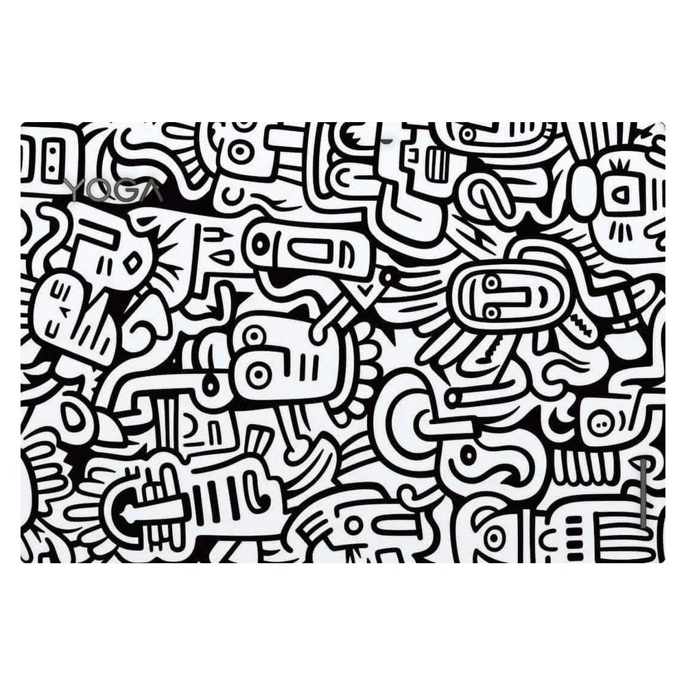 Lenovo Yoga Duet 7 13IML05 laptop skin - Whimsical Black and White