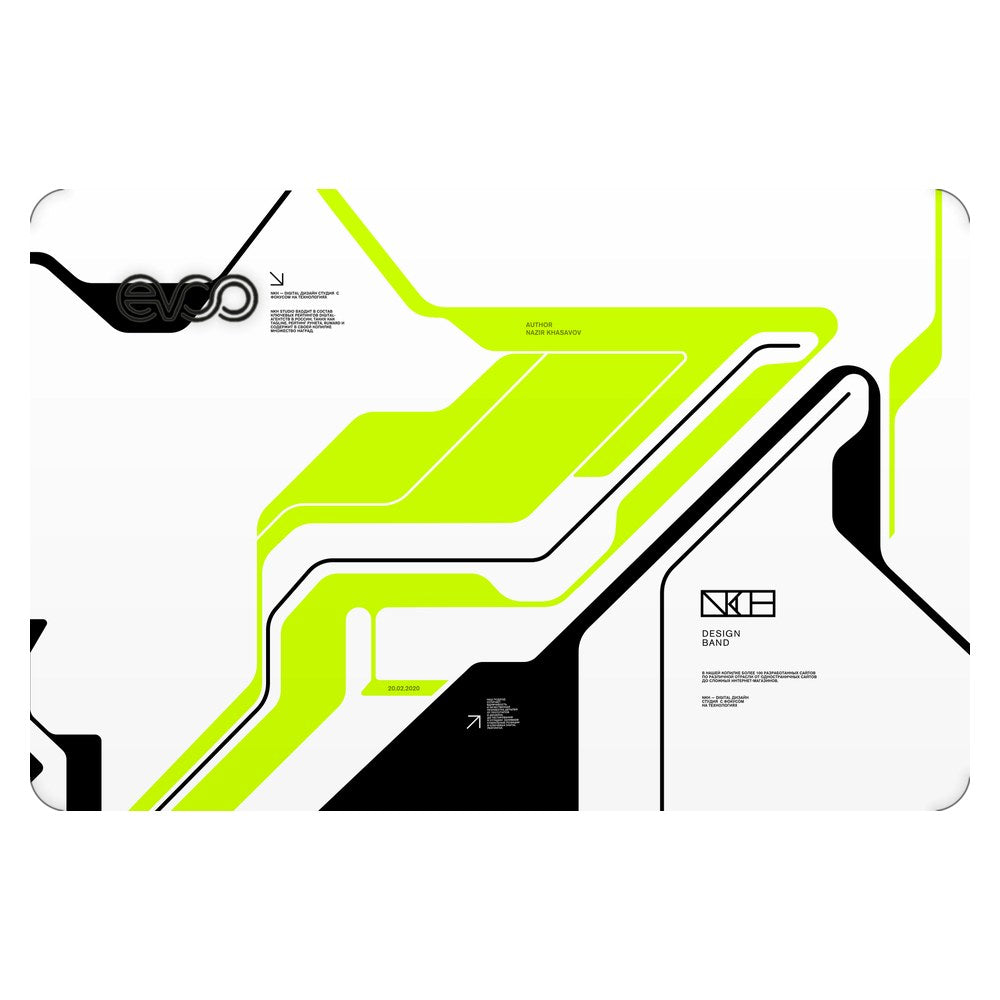 EVOO EG-LP4-BK laptop skin - Acid Green