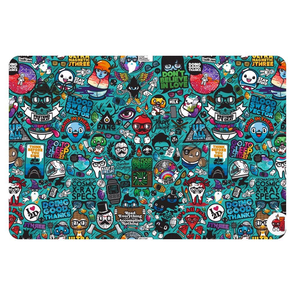 EVOO EG-LP4-BK laptop skin - Blue Sketch