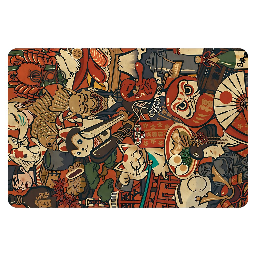 EVOO EG-LP4-BK laptop skin - Koi Garden