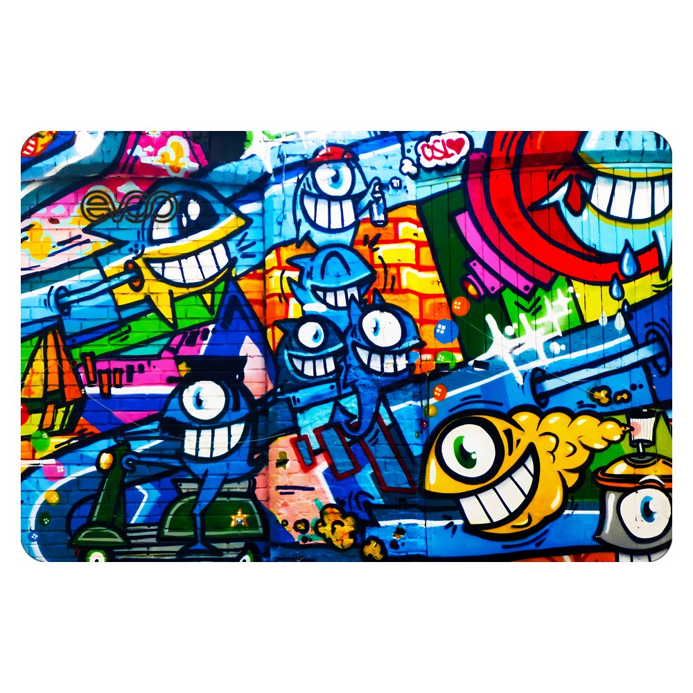 EVOO EG-LP4-BK laptop skin - Wall Graffiti