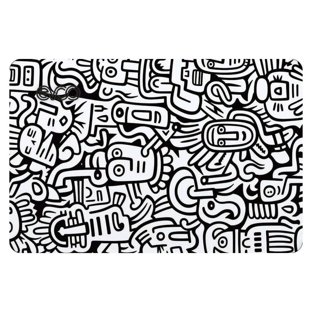 EVOO EG-LP4-BK laptop skin - Whimsical Black and White