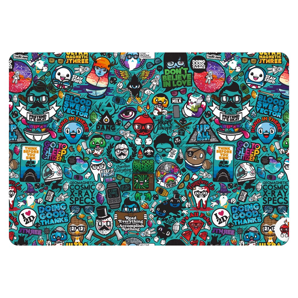 EVOO EG-LP5-BK laptop skin - Blue Sketch