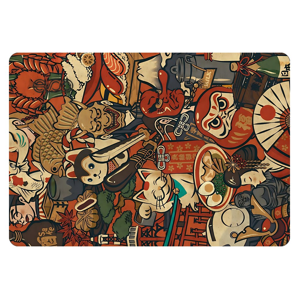 EVOO EG-LP5-BK laptop skin - Koi Garden