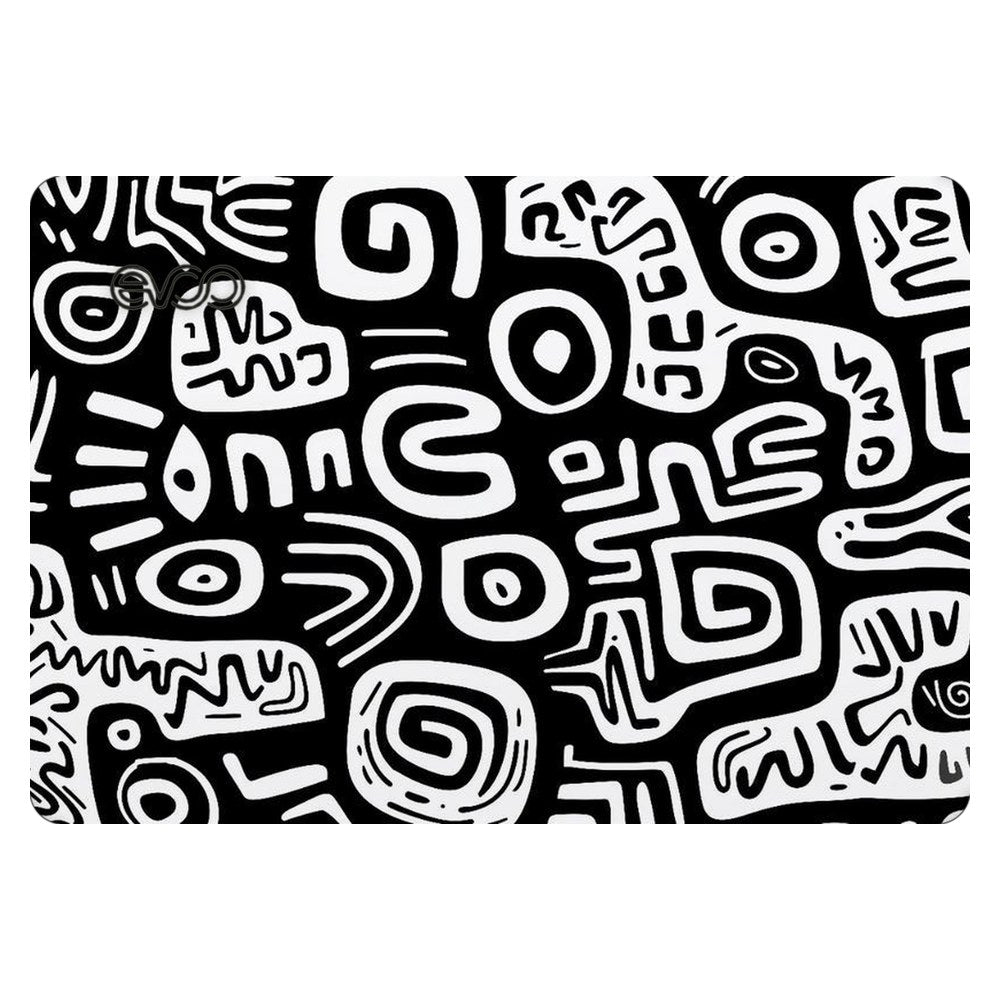 EVOO EG-LP5-BK laptop skin - Monochrome Primitive Art