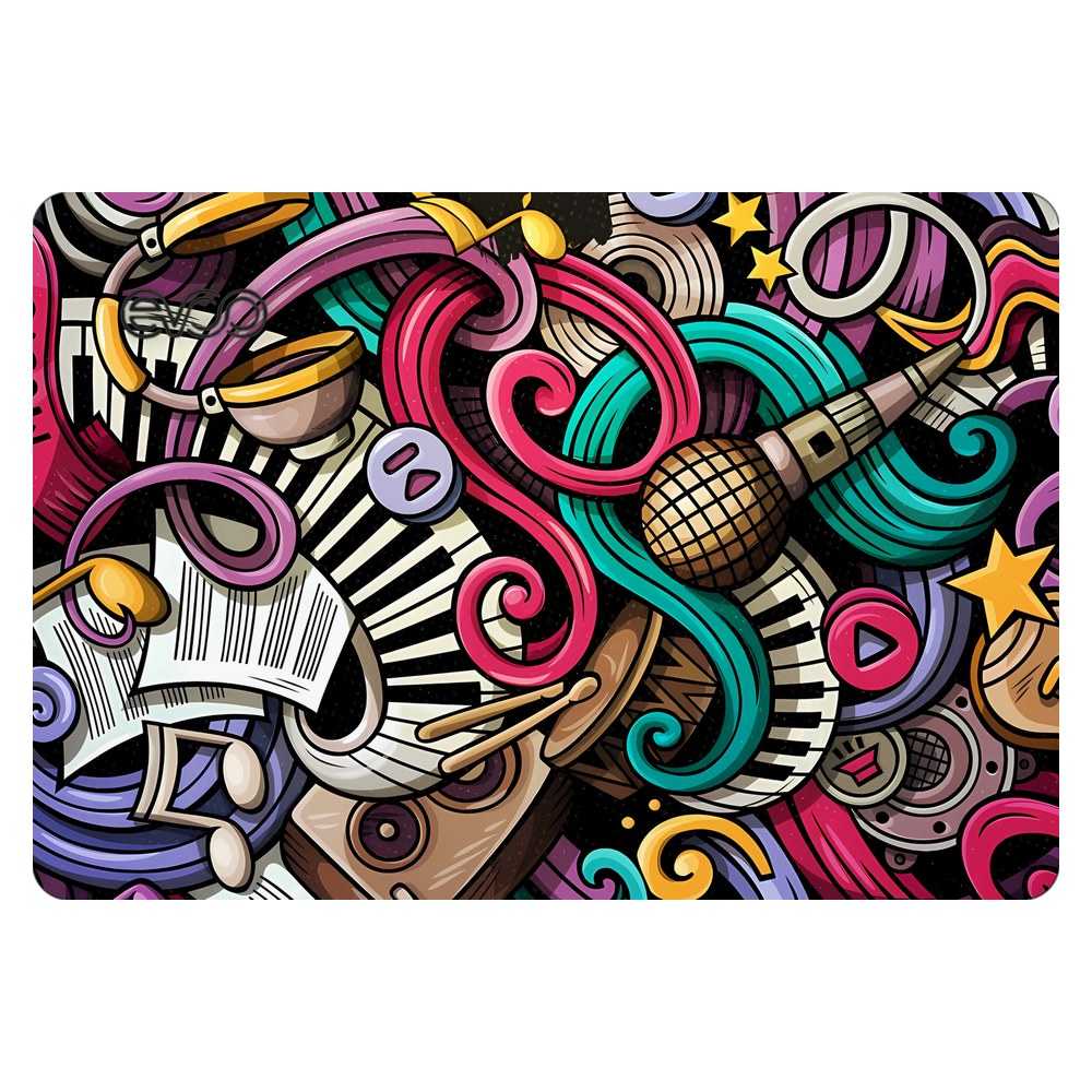 EVOO EG-LP5-BK laptop skin - Music Doodle