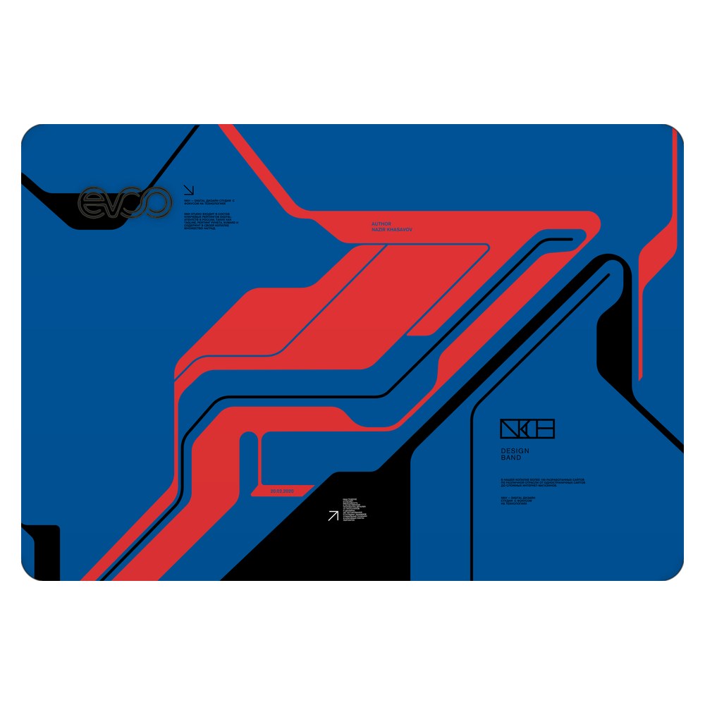 EVOO EG-LP5-BK laptop skin - Prime Blue