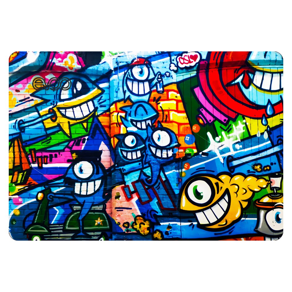 EVOO EG-LP5-BK laptop skin - Wall Graffiti