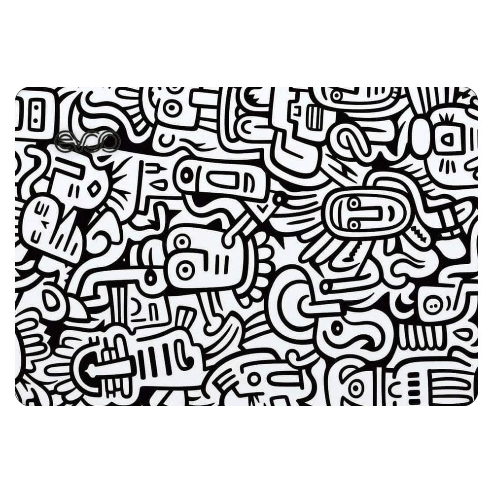 EVOO EG-LP5-BK laptop skin - Whimsical Black and White