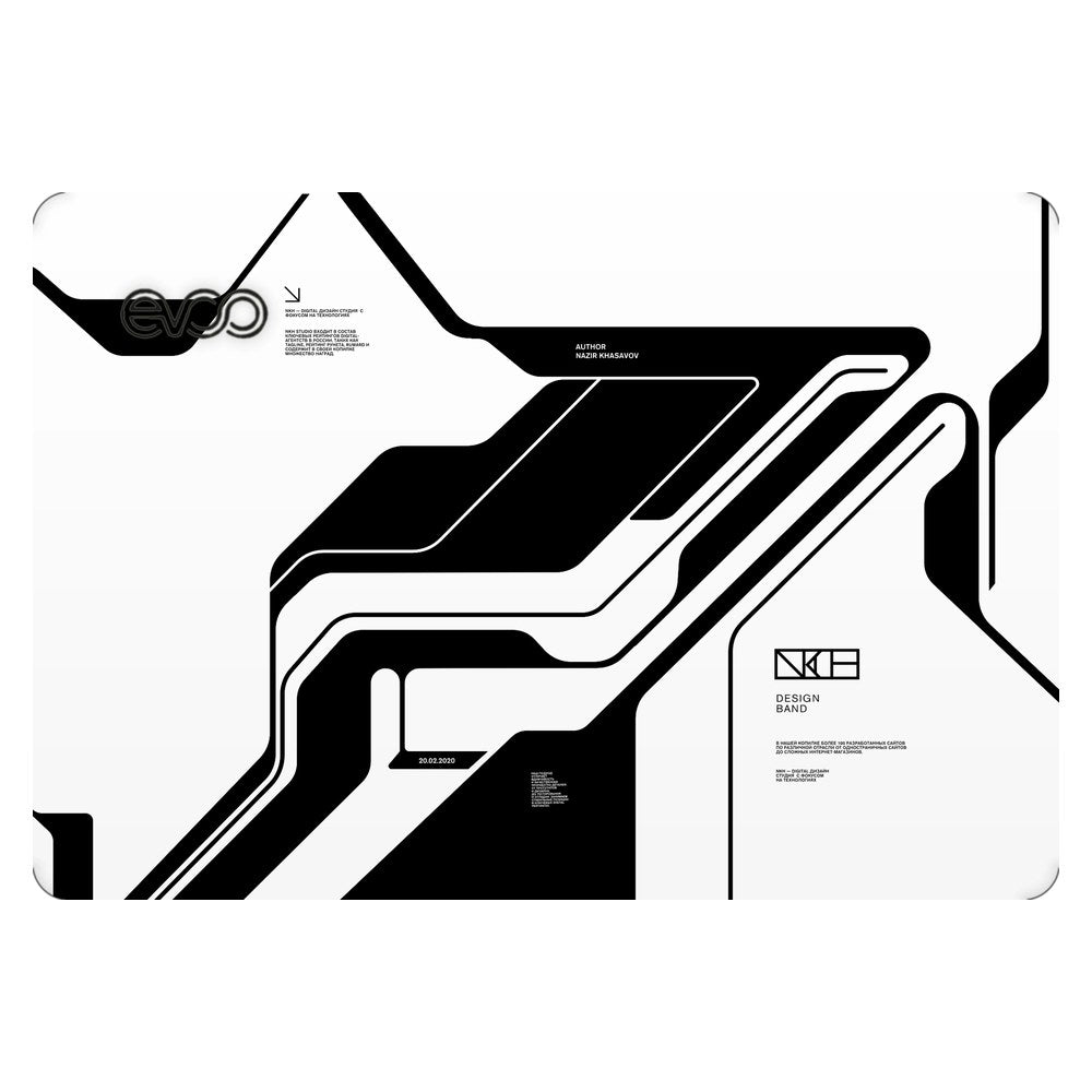EVOO EG-LP5-BK laptop skin - White Cyberpunk