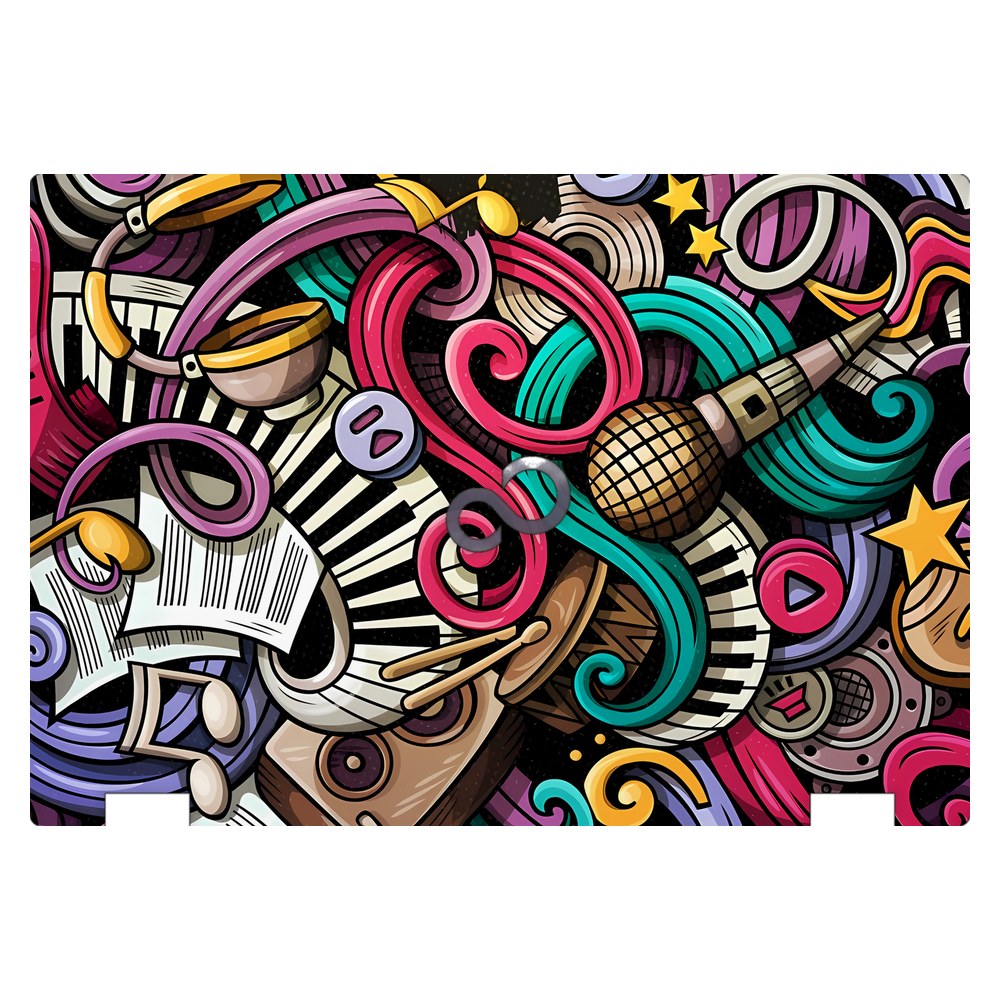 Fujitsu LifeBook E546 laptop skin - Music Doodle