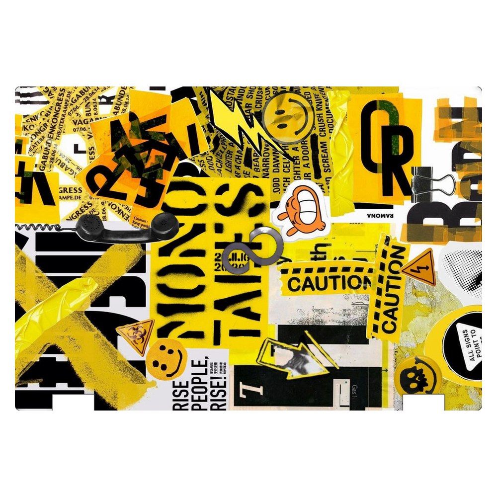 Fujitsu LifeBook E546 laptop skin - Yellow Alert