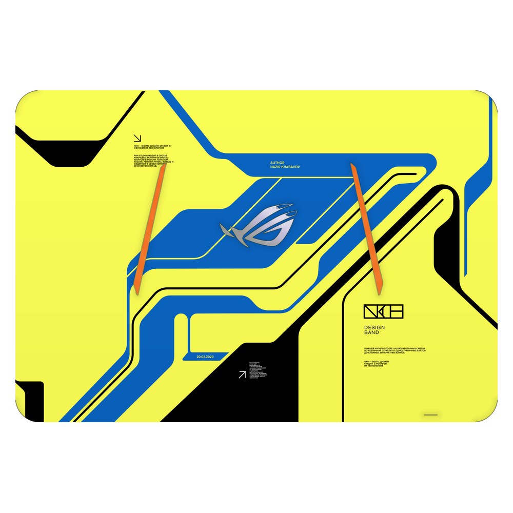 ASUS ROG Strix GL553V laptop skin - Cyber Yellow