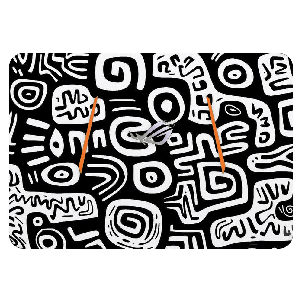ASUS ROG GL502 laptop skin - Monochrome Primitive Art