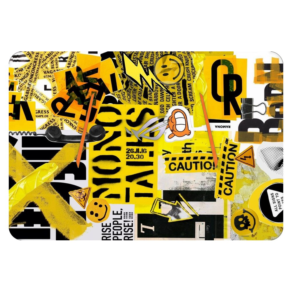 ASUS ROG GL702 laptop skin - Yellow Alert