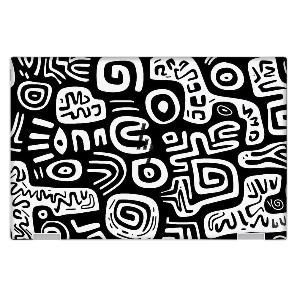 Hp Spectre X360 13T - AC000 laptop skin - Monochrome Primitive Art