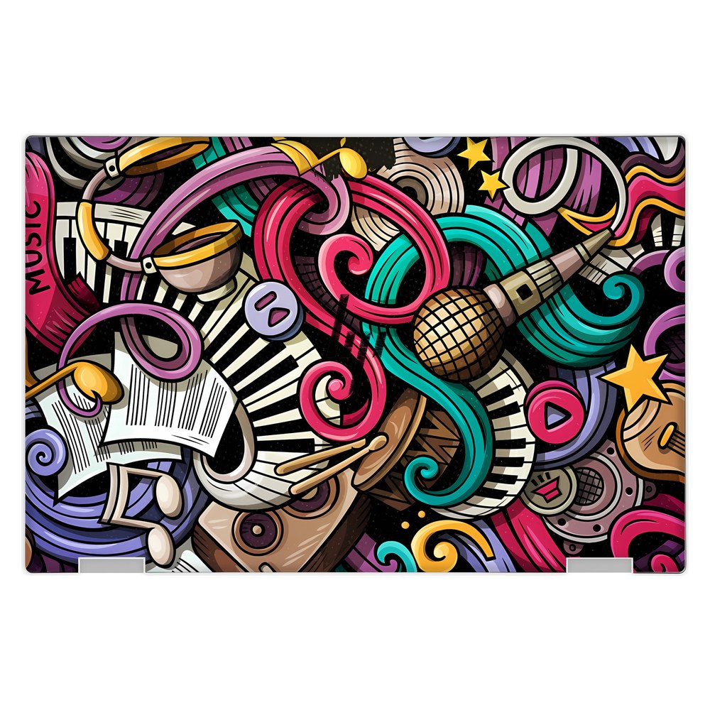Hp Spectre X360 13 - AP0XXX laptop skin - Music Doodle