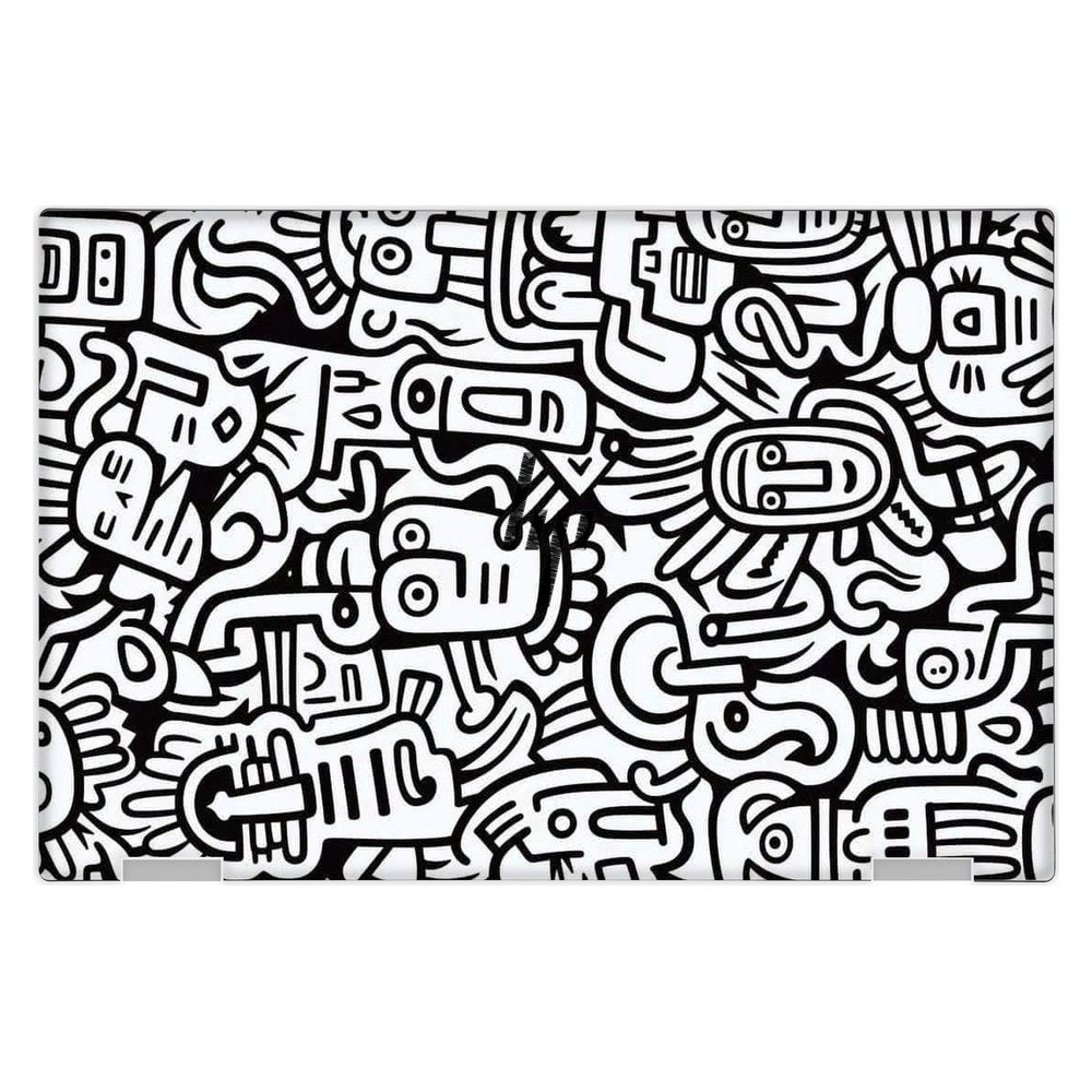 Hp Spectre X360 13 - AP0XXX laptop skin - Whimsical Black and White