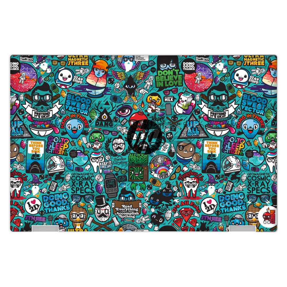 Hp Pavilion X360 11 - AD026TU, AD104TU laptop skin - Blue Sketch
