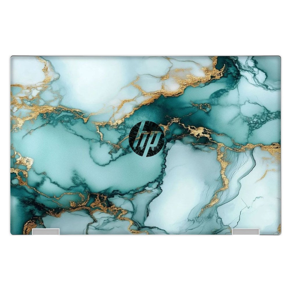 Hp Pavilion X360 11M - AD013DX laptop skin - Emerald Fluid Art