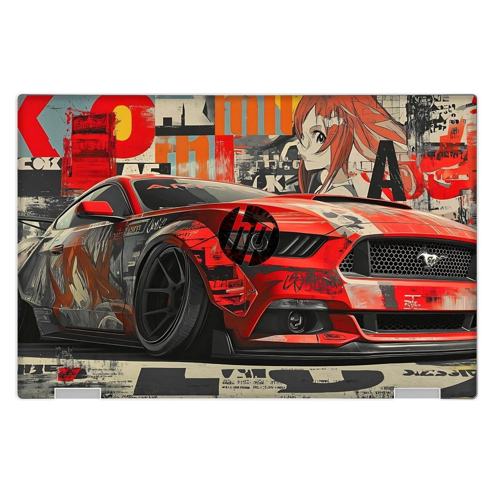 Hp Pavilion X360 11M - AD013DX laptop skin - Scarlet Horsepower