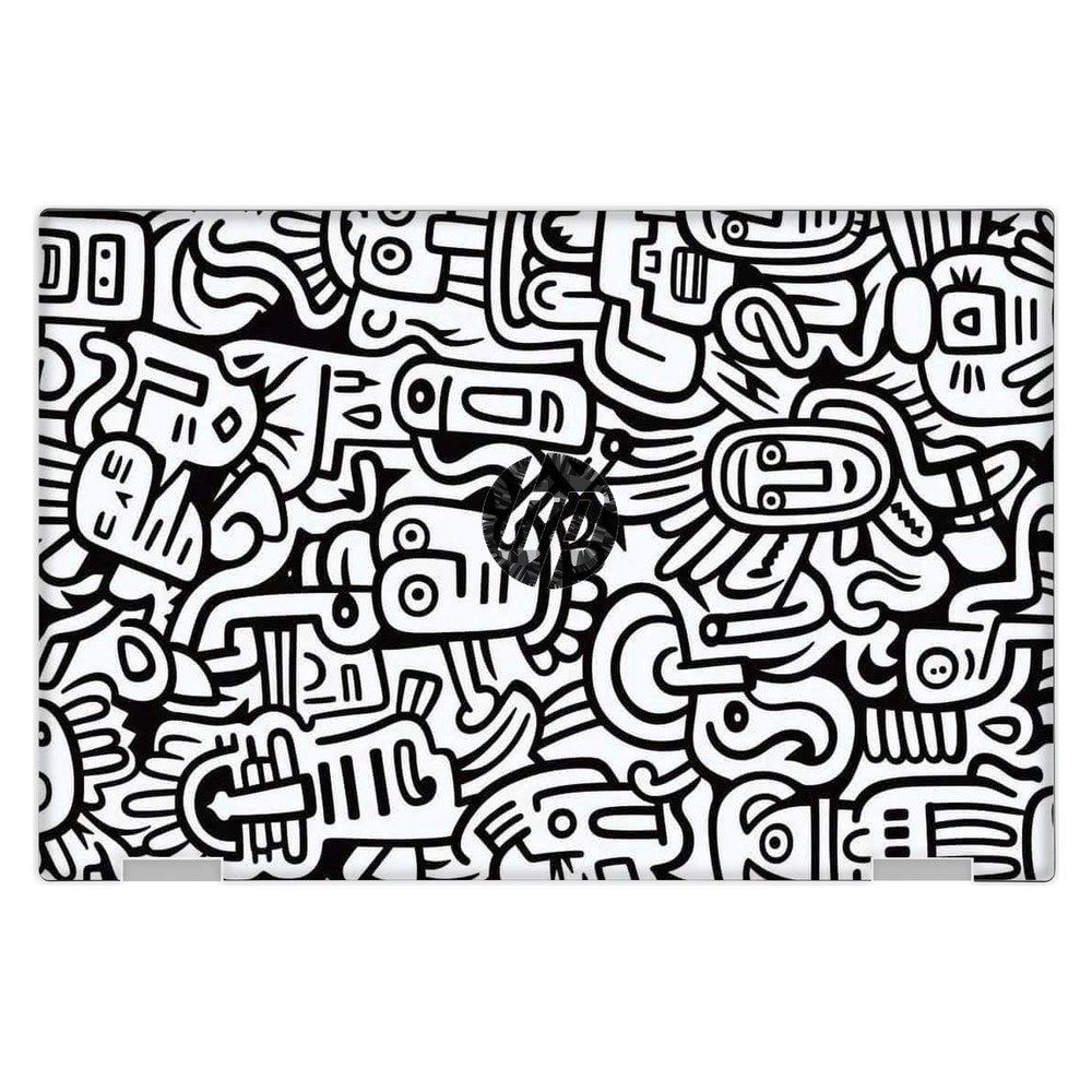 Hp Elite X2 1013 G3 laptop skin - Whimsical Black and White